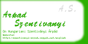 arpad szentivanyi business card